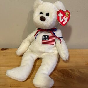 TY Beanie Babies Libearty Bear 1996 Atlanta GA PVC Pellets